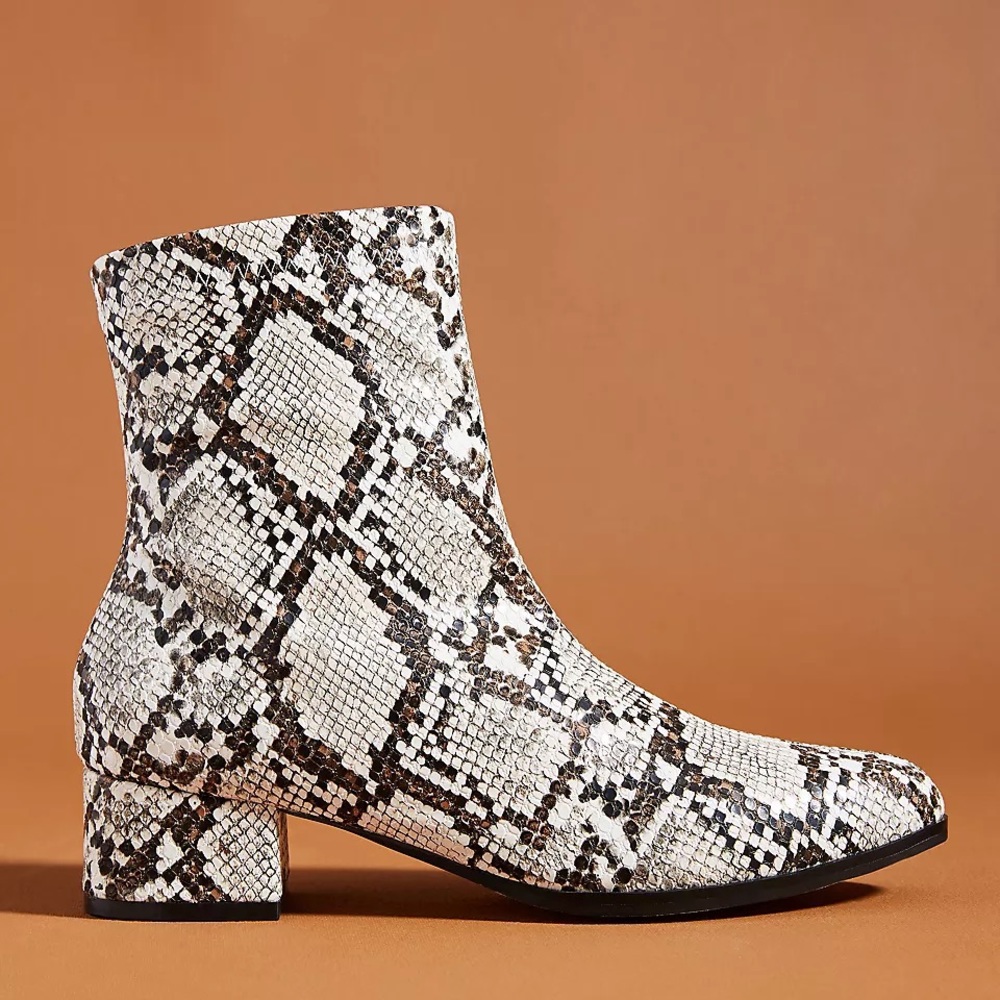 Matiko Jeanine Snake-Printed Ankle Boots - Picture 3 of 4